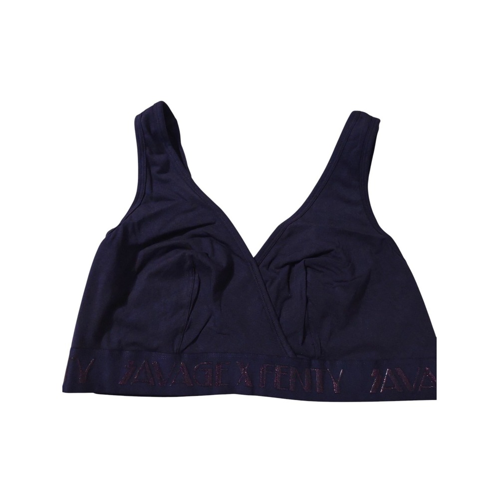 New Savage X Fenty Vaporwave Forever Bralette 2X Casual Comfort Sparkle Logo